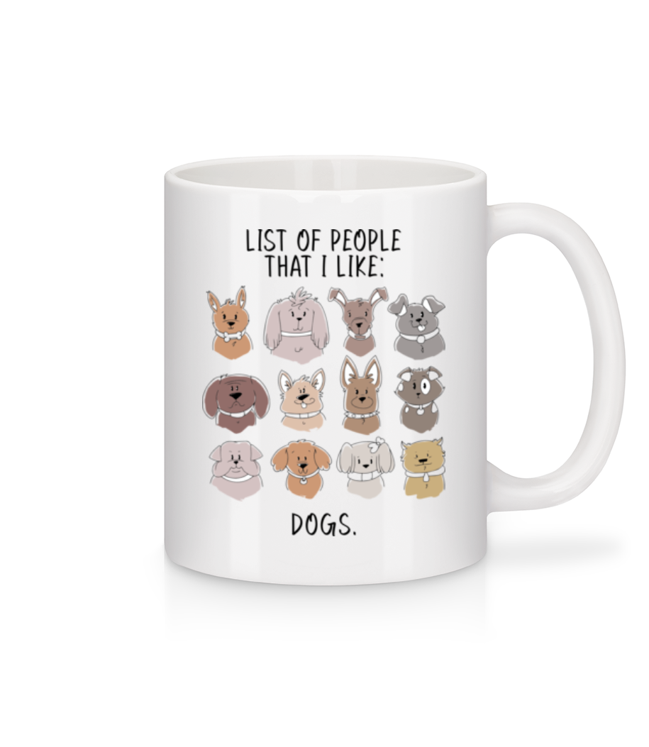 List Of People That I Like · Mug en céramique blanc