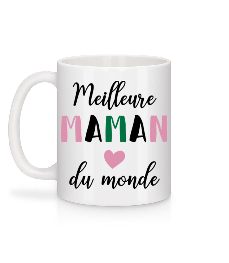 Meilleure Maman Du Monde - Mug en céramique blanc - Blanc - Derrière