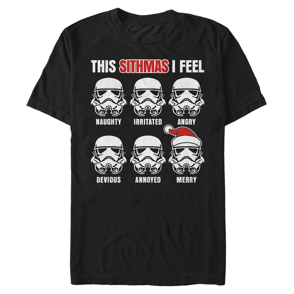 Aperçu: Star Wars - Stormtrooper Sithmas Feelings - Christmas - Homme T-shirt - Noir - Devant