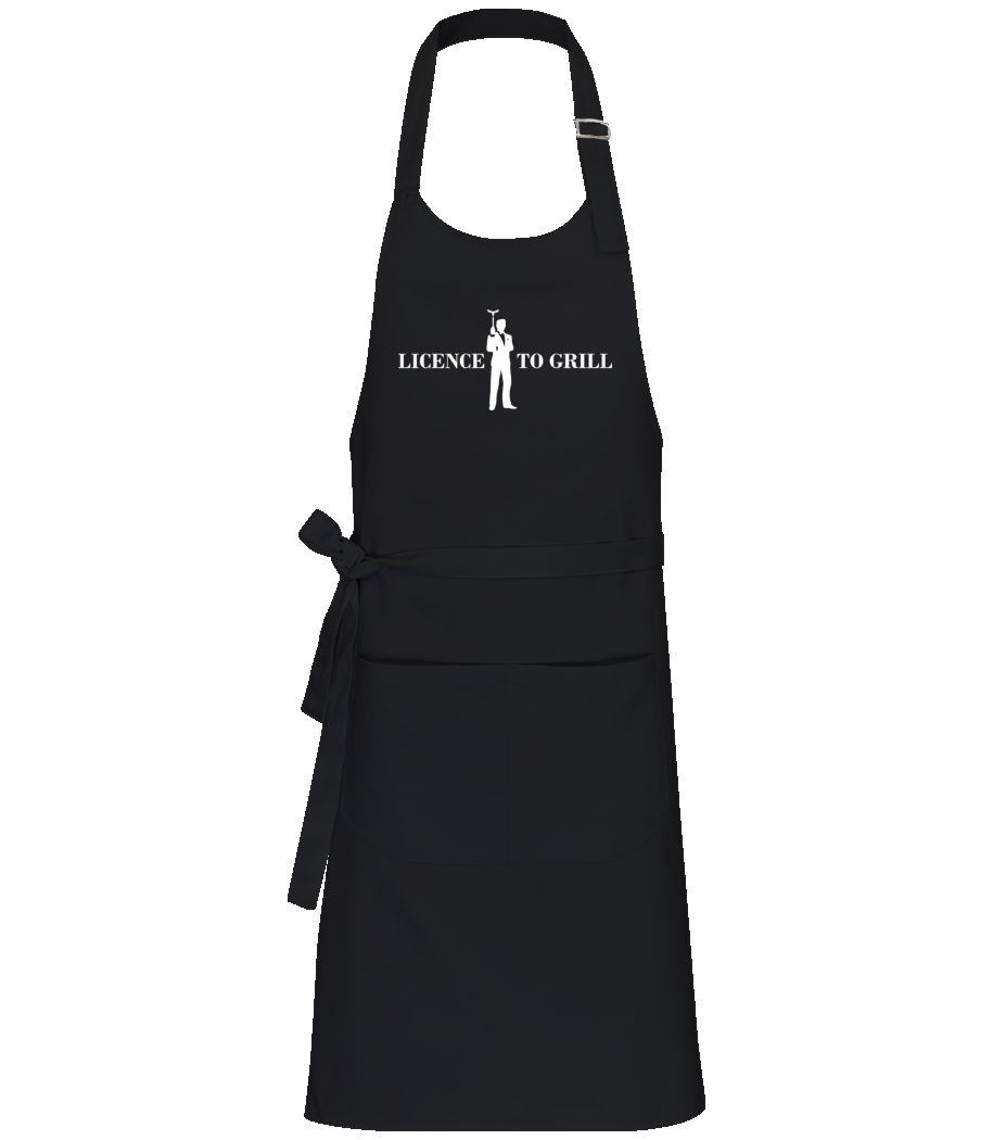 Licence To Grill - Tablier professionnel - Noir - Devant