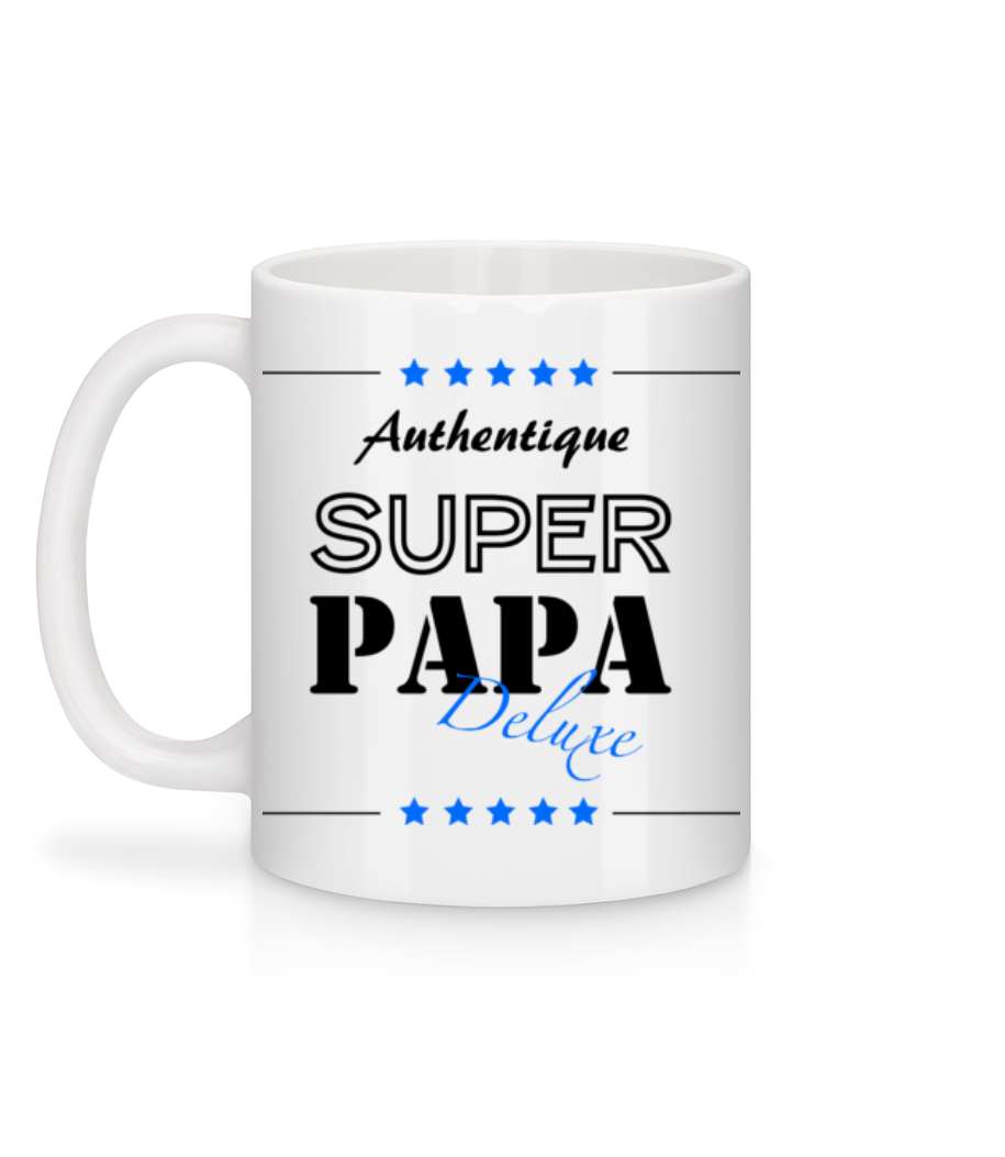 Super Papa Deluxe - Mug en céramique blanc - Blanc - Derrière