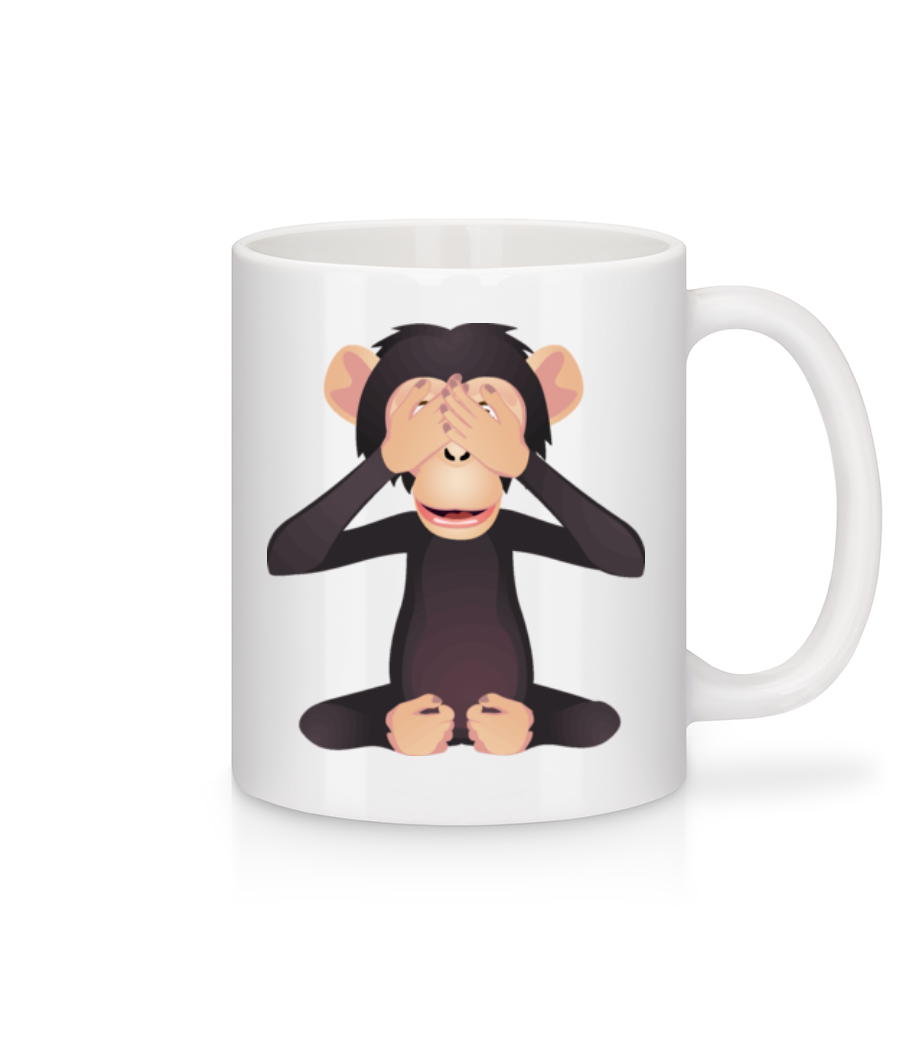 Singe Aveugle · Mug en céramique blanc