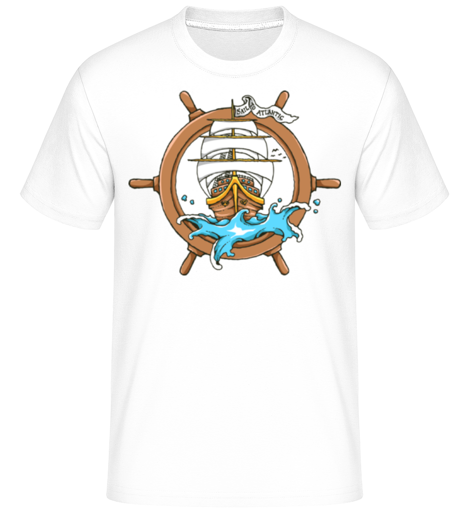 Aperçu: Sail Ship -  T-Shirt Shirtinator homme - Blanc - Devant