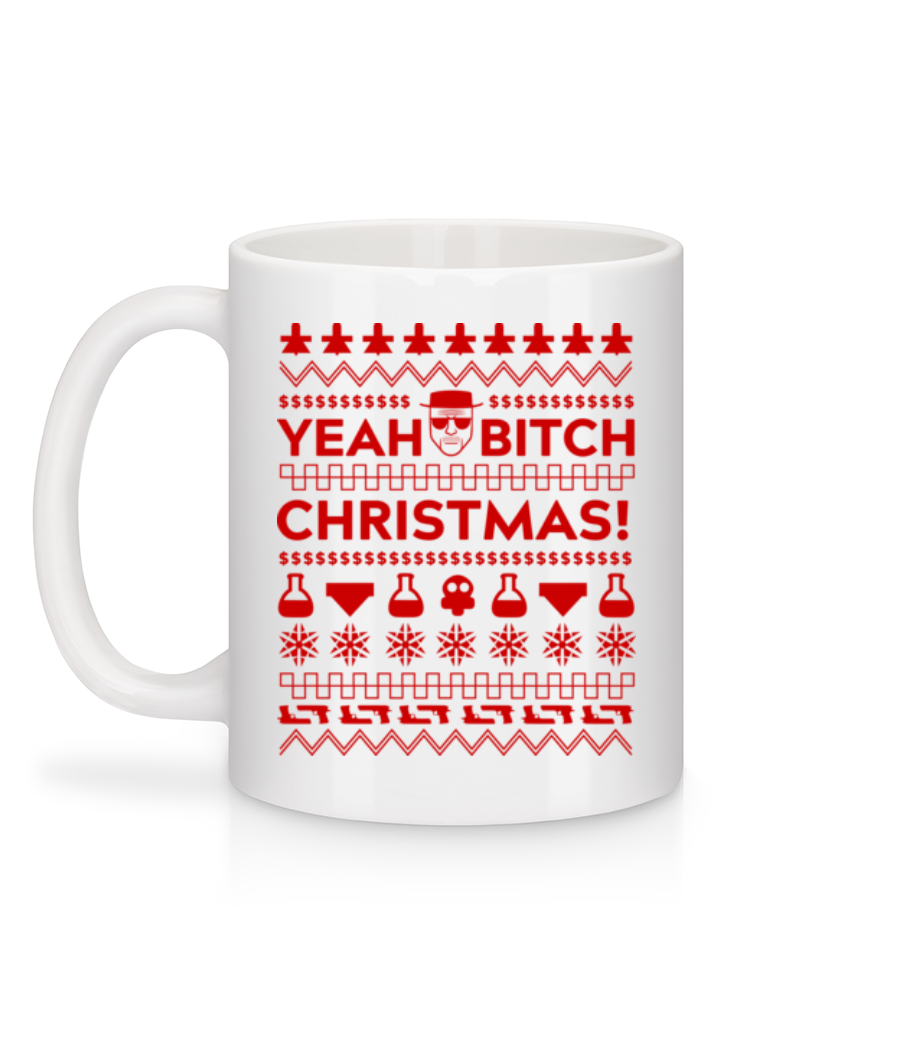 Aperçu: Yeah Bitch Christmas - Mug en céramique blanc - Blanc - Derrière