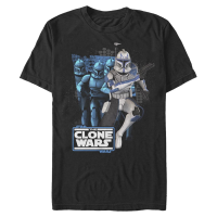 Star Wars - The Clone Wars - Clone Captain Rex Rex Trooper - Men's T-Shirt - Black - Front Star Wars - The Clone Wars - Clone Captain Rex Rex Trooper - Men's T-Shirt - Black - Front