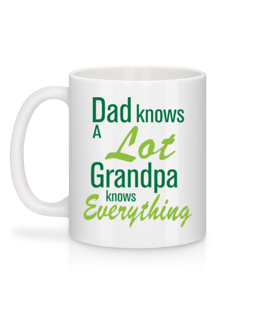 Aperçu: Grandpa Knows Everything - Mug en céramique blanc - Blanc - Derrière