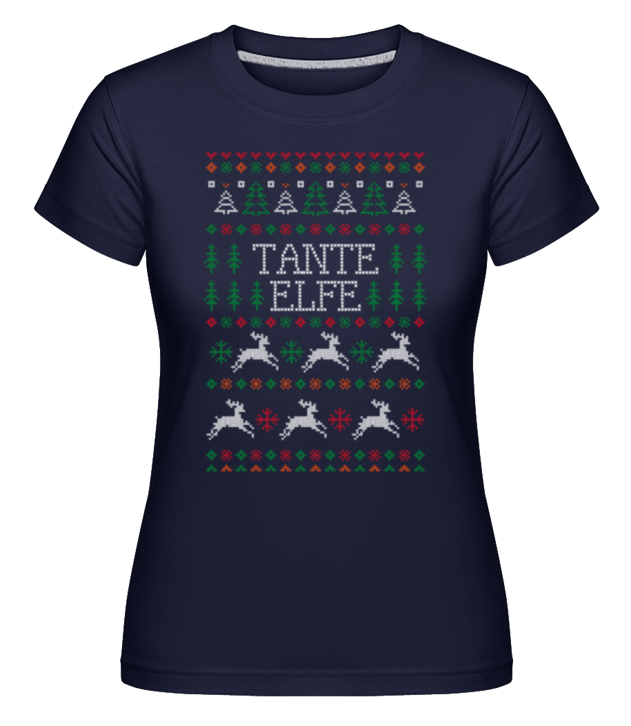 Tante Elfe -  T-shirt Shirtinator femme - Bleu marine - Devant