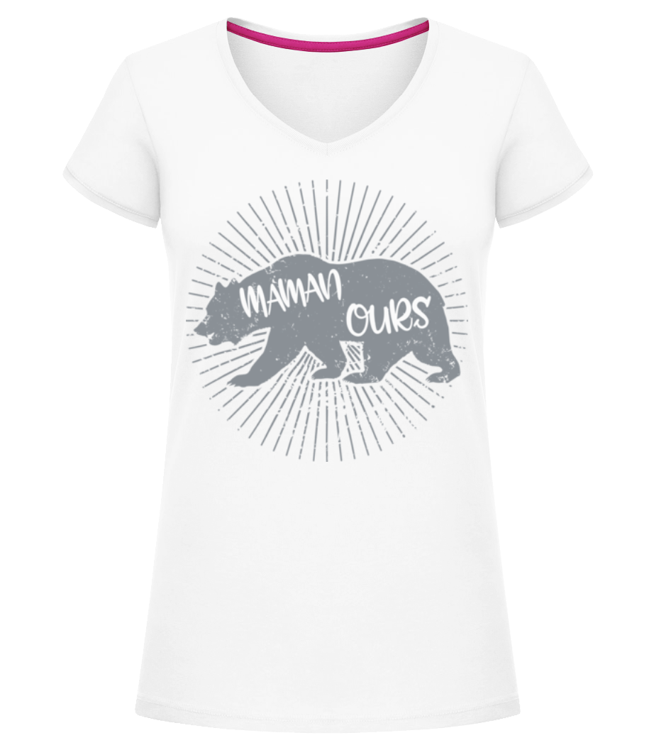 Maman Ours · T-shirt col en V Femme