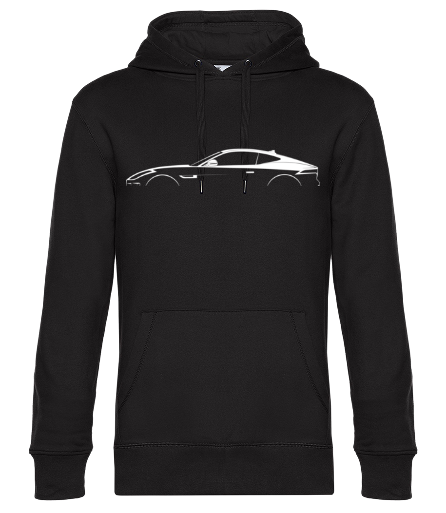 'Jaguar F-Type' Silhouette - Unisex Premium Hoodie - Schwarz - Vorne