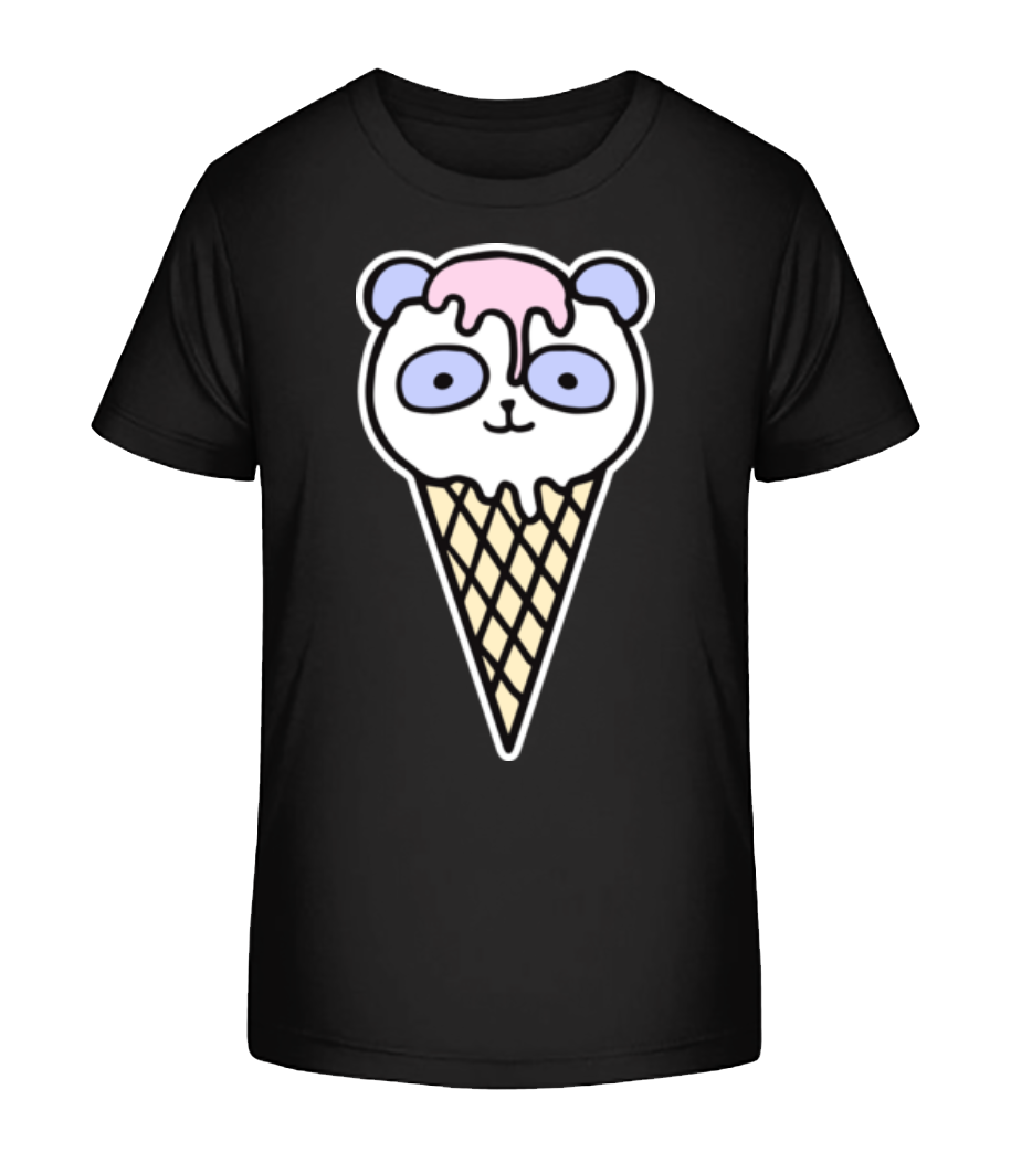 Aperçu: Glace De Panda - T-shirt bio Enfant Stanley Stella 2.0 - Noir - Devant