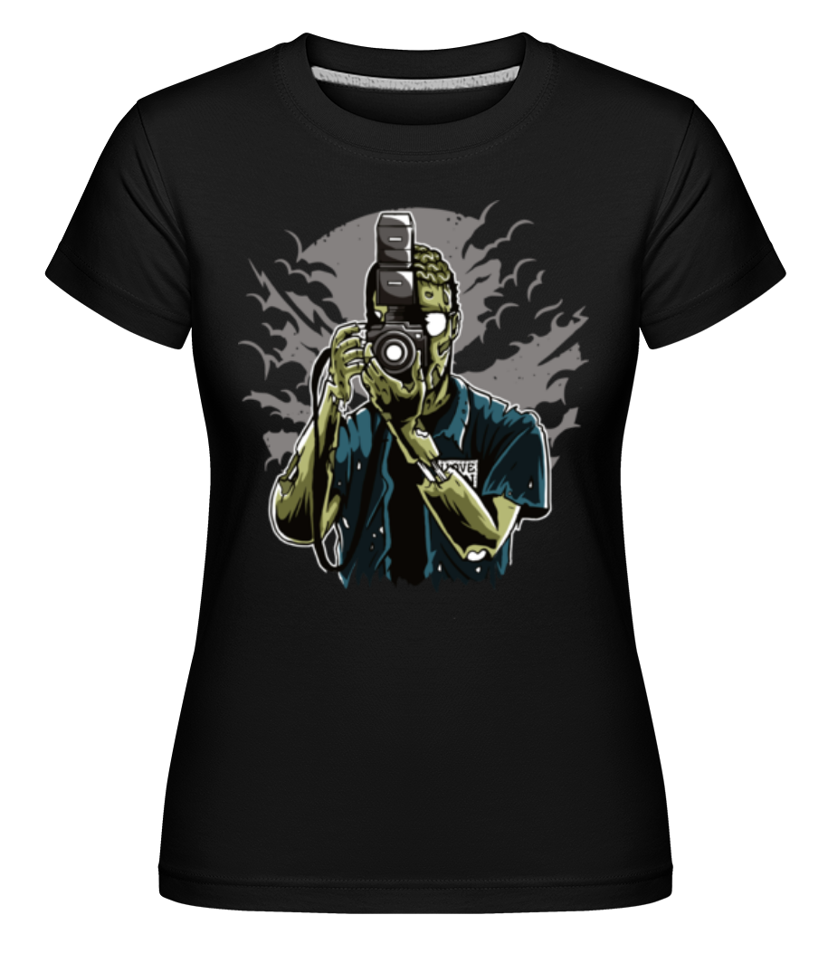 Aperçu: Zombie Photographer -  T-shirt Shirtinator femme - Noir - Devant