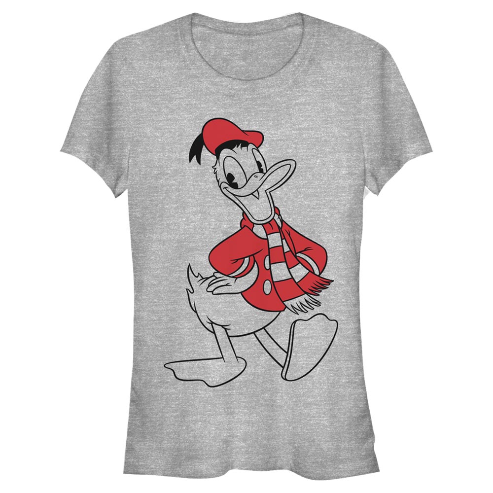 Aperçu: Disney Classics - Mickey Mouse - Donald Duck Donald Holiday Fill - Christmas - Femme T-shirt - Gris chiné - Devant