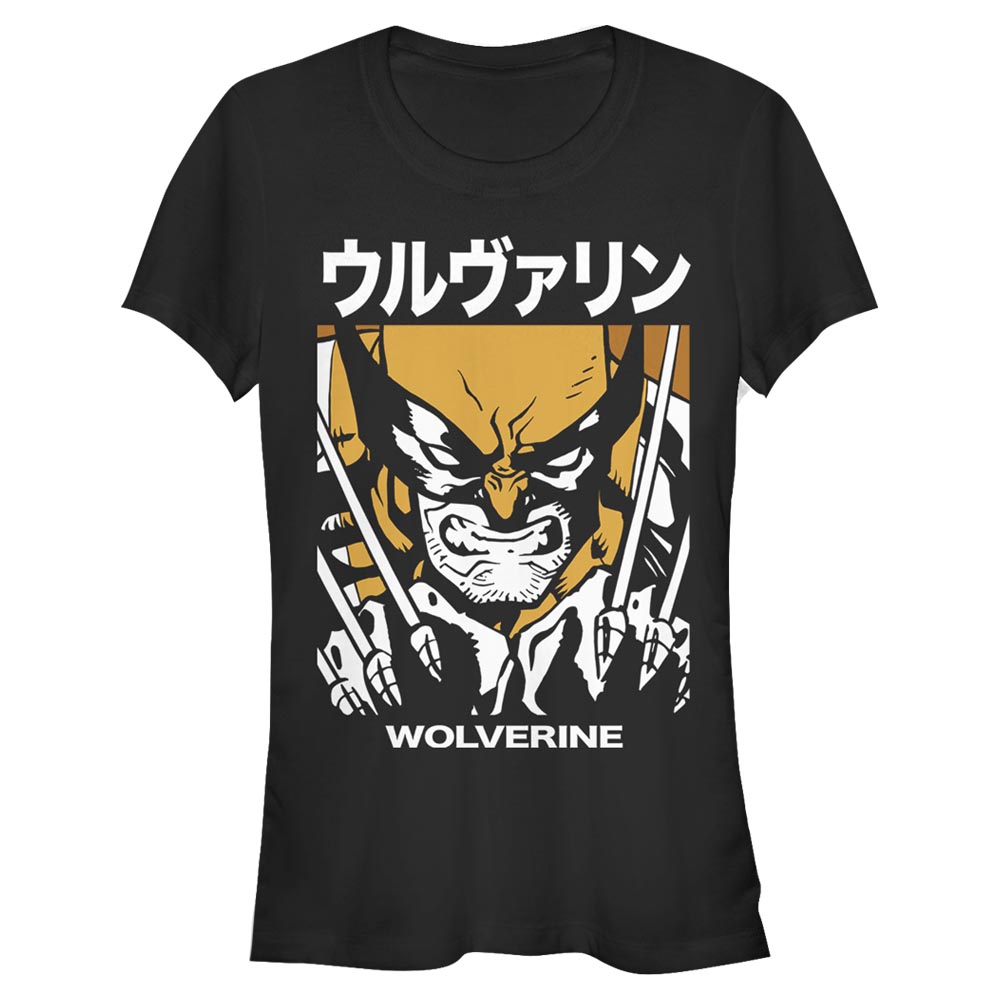 Aperçu: Marvel - X-Men - Wolverine Kanji Block - Femme T-shirt - Noir - Devant