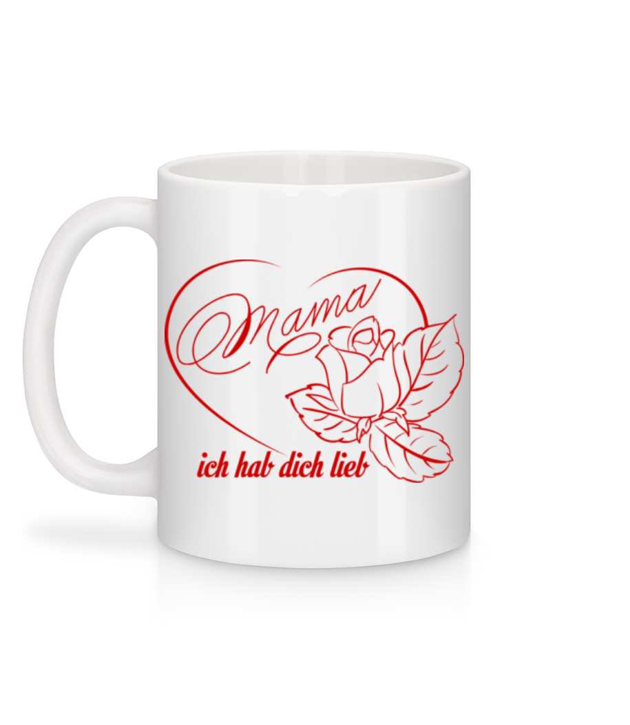 Vorschau: Mama Ich Hab DIch Lieb - Tasse - Weiß - Hinten