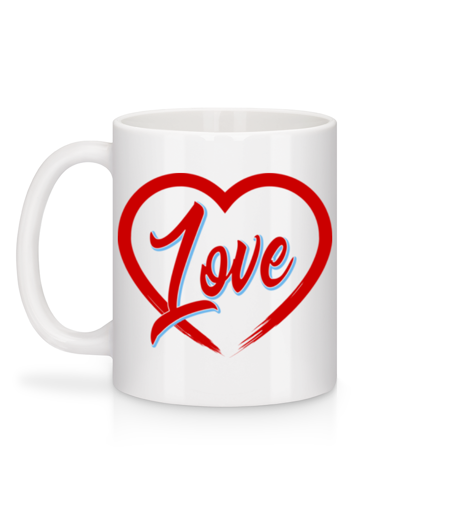 Aperçu: Heart Love - Mug en céramique blanc - Blanc - Derrière