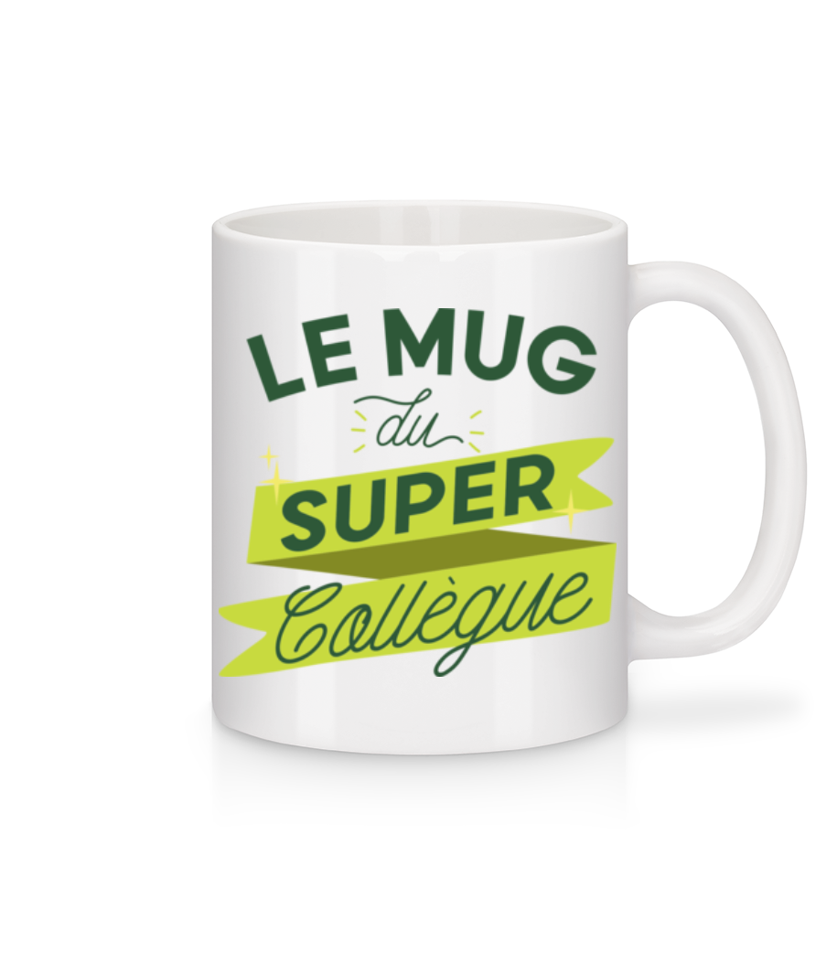 Le Mug Du Super Collègue - Mug en céramique blanc - Blanc - Devant
