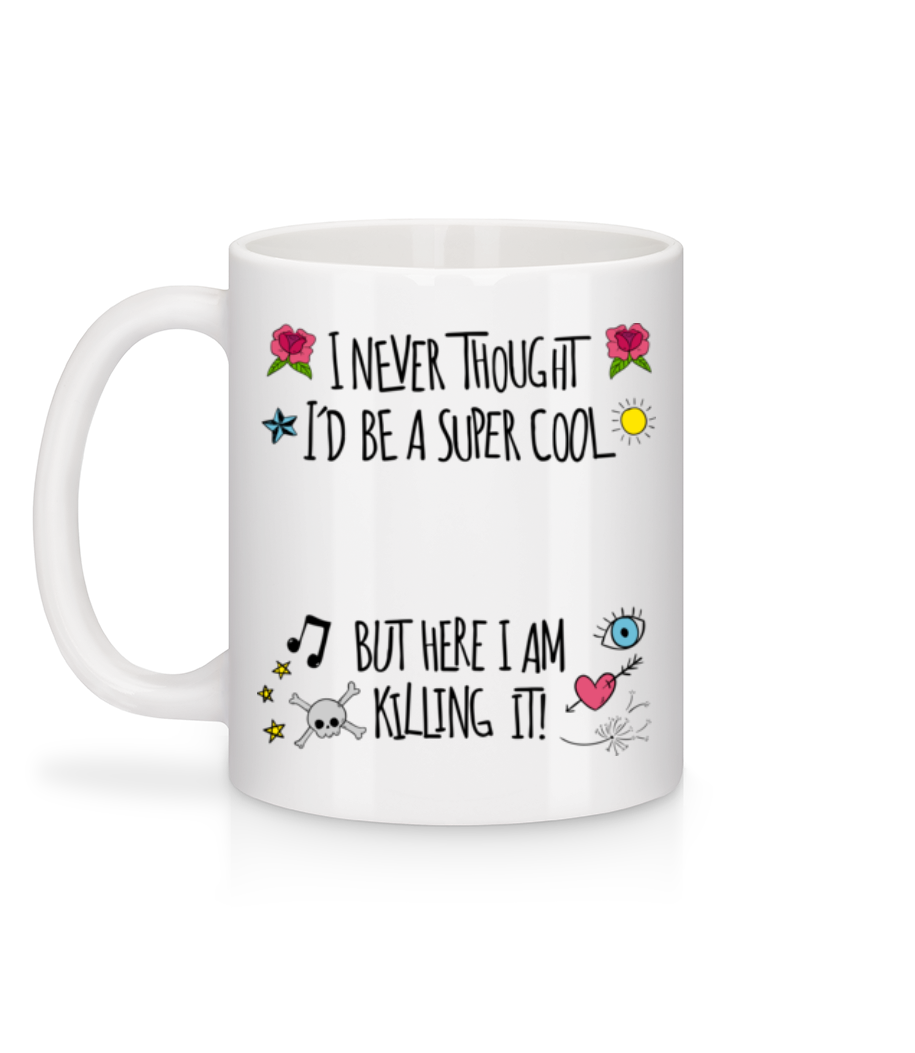 Super Cool Woman - Mug en céramique blanc - Blanc - Derrière