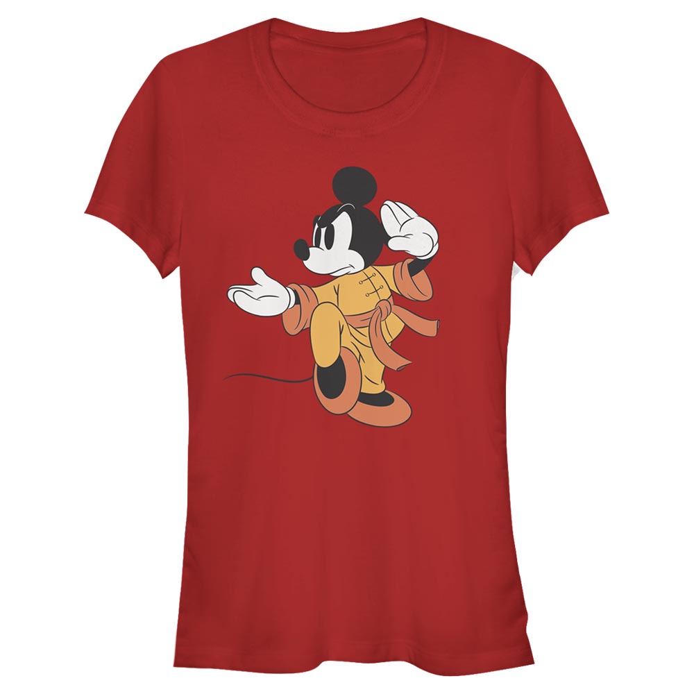 Disney Classics - Mickey Mouse - Mickey Mouse Kung Fu Mickey - Femme T-shirt - Rouge - Devant