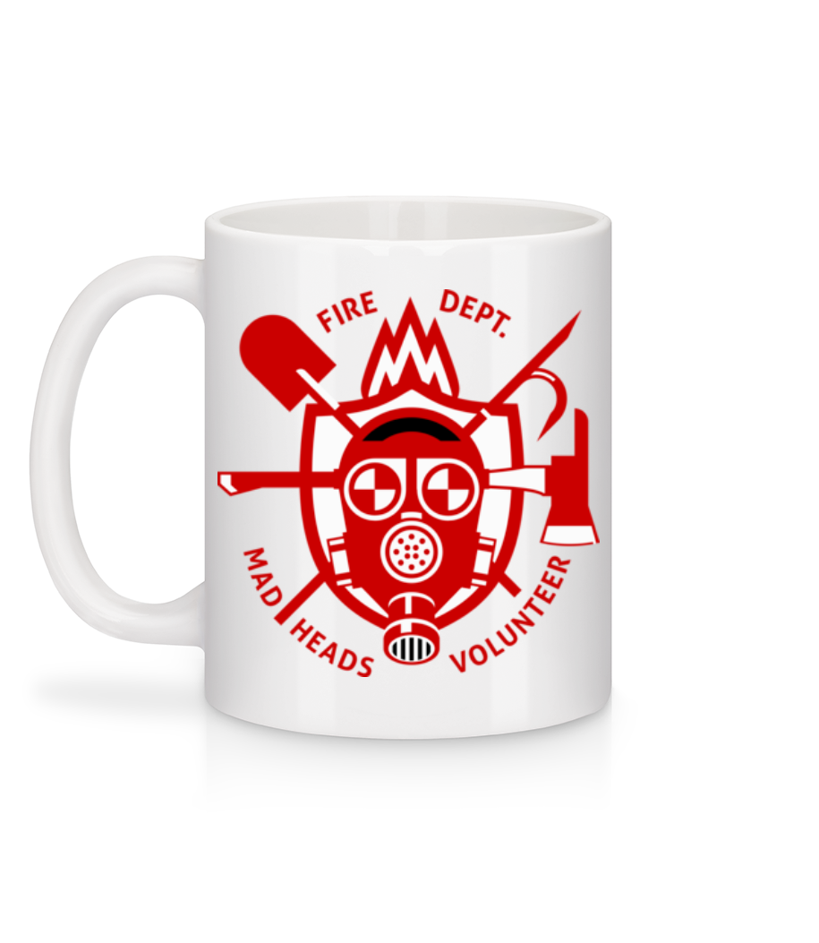 Aperçu: Fire Dept Mad Heads - Mug en céramique blanc - Blanc - Derrière