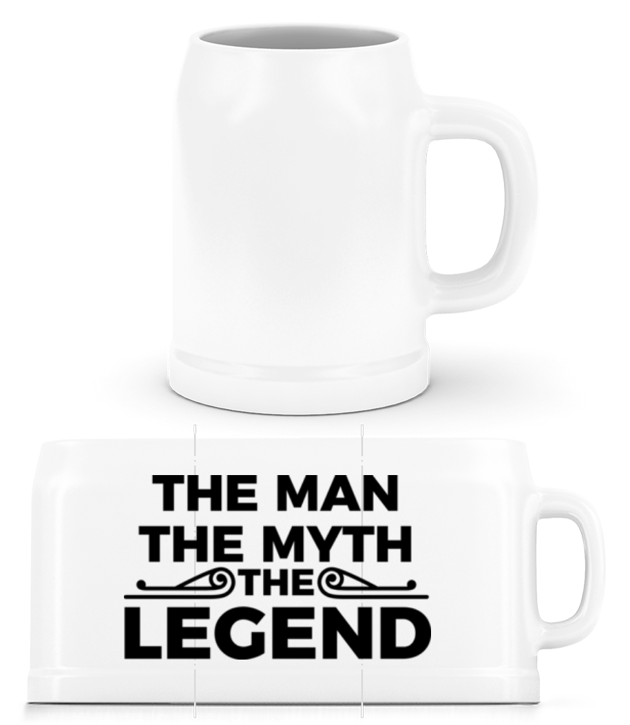 Aperçu: The Man The Myth The Legend - Chope de bière - Blanc - Devant