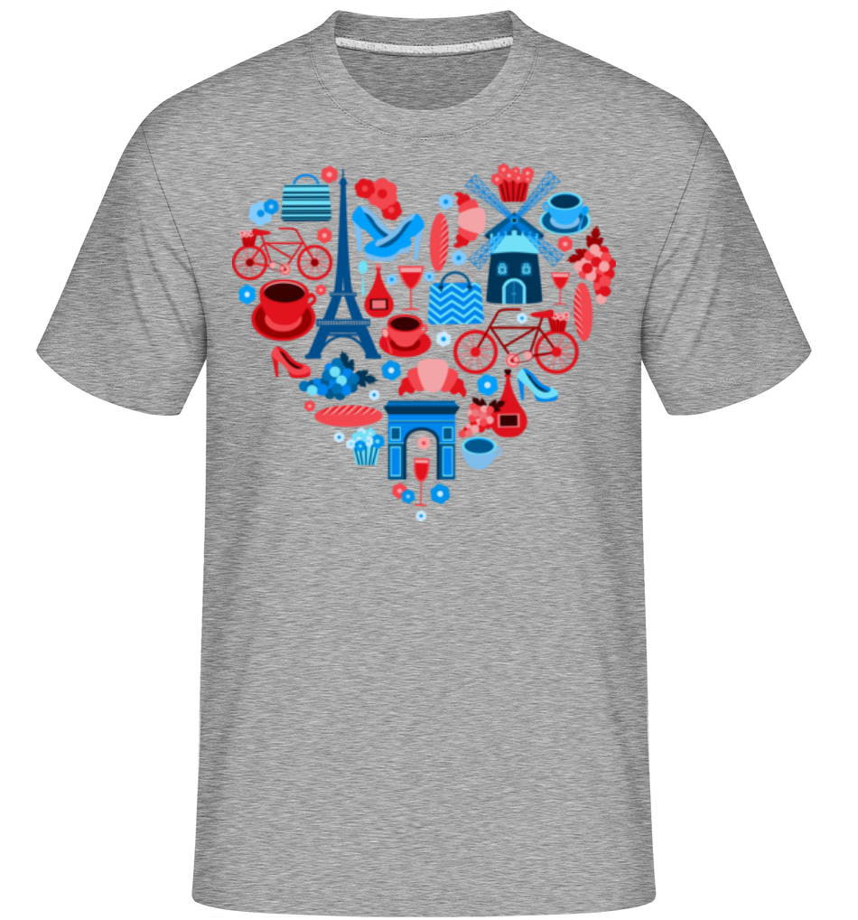 Paris Love Heart ·  T-Shirt Shirtinator homme