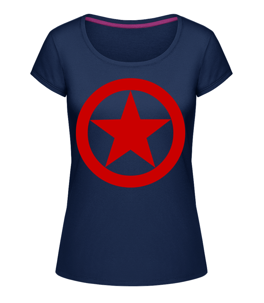 Étoile Dans Cercle Logo · T-shirt col en U Femme