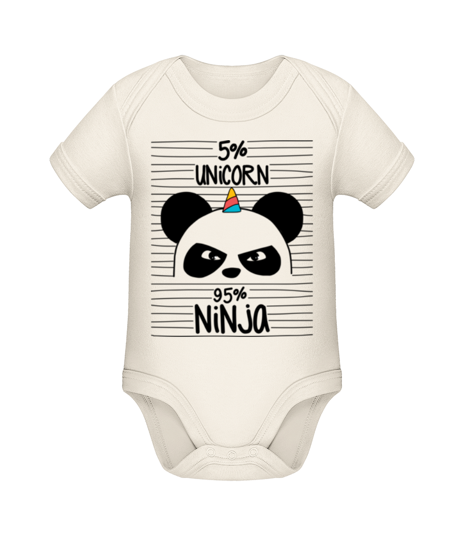 5% Unicorn 95% Ninja · Body manches courtes bio