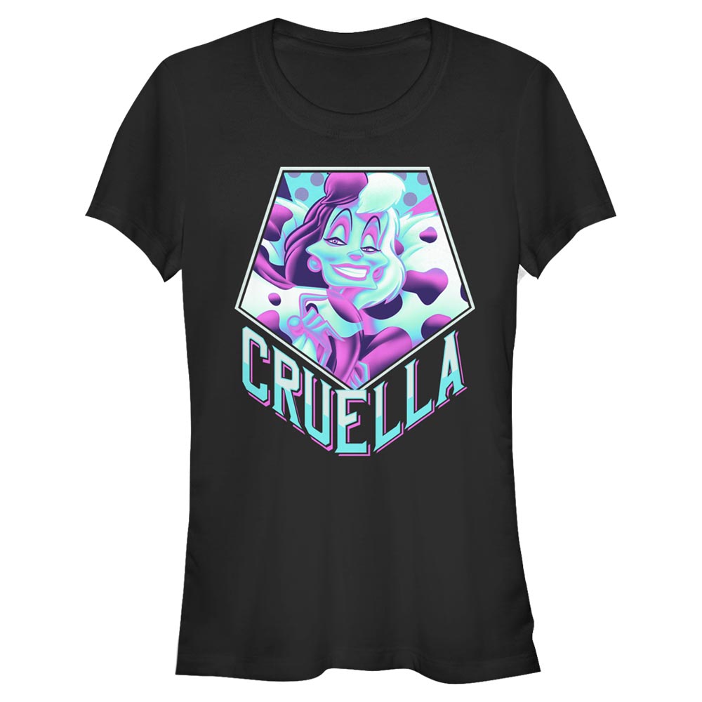 Aperçu: Disney - Les 101 Dalmatiens - Cruella DeVille Pentaneon - Femme T-shirt - Noir - Devant