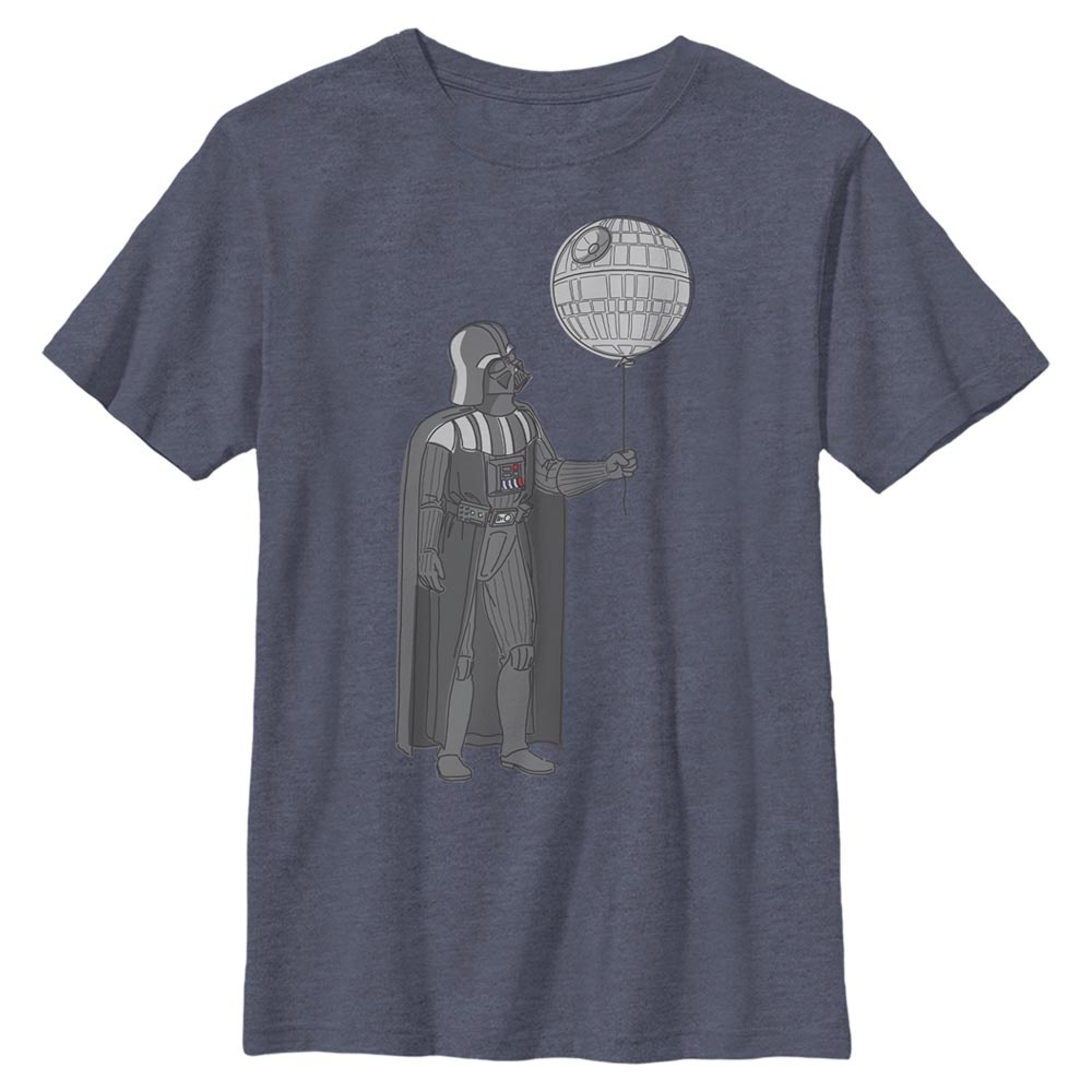 Aperçu: Star Wars - Darth Vader Death Balloon - Enfant T-shirt - Bleu marine chiné - Devant