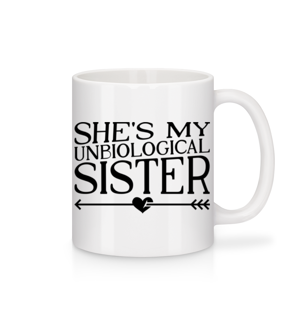 Unbiological Sister · Mug en céramique blanc