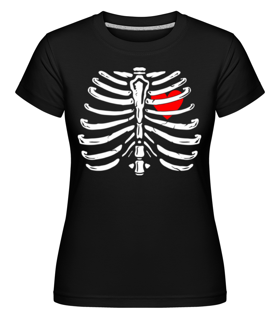Squelette avec cœur ·  T-shirt Shirtinator femme