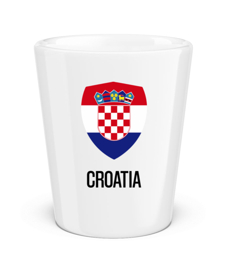 Croatia - Schnapsglas - Weiß - Vorne
