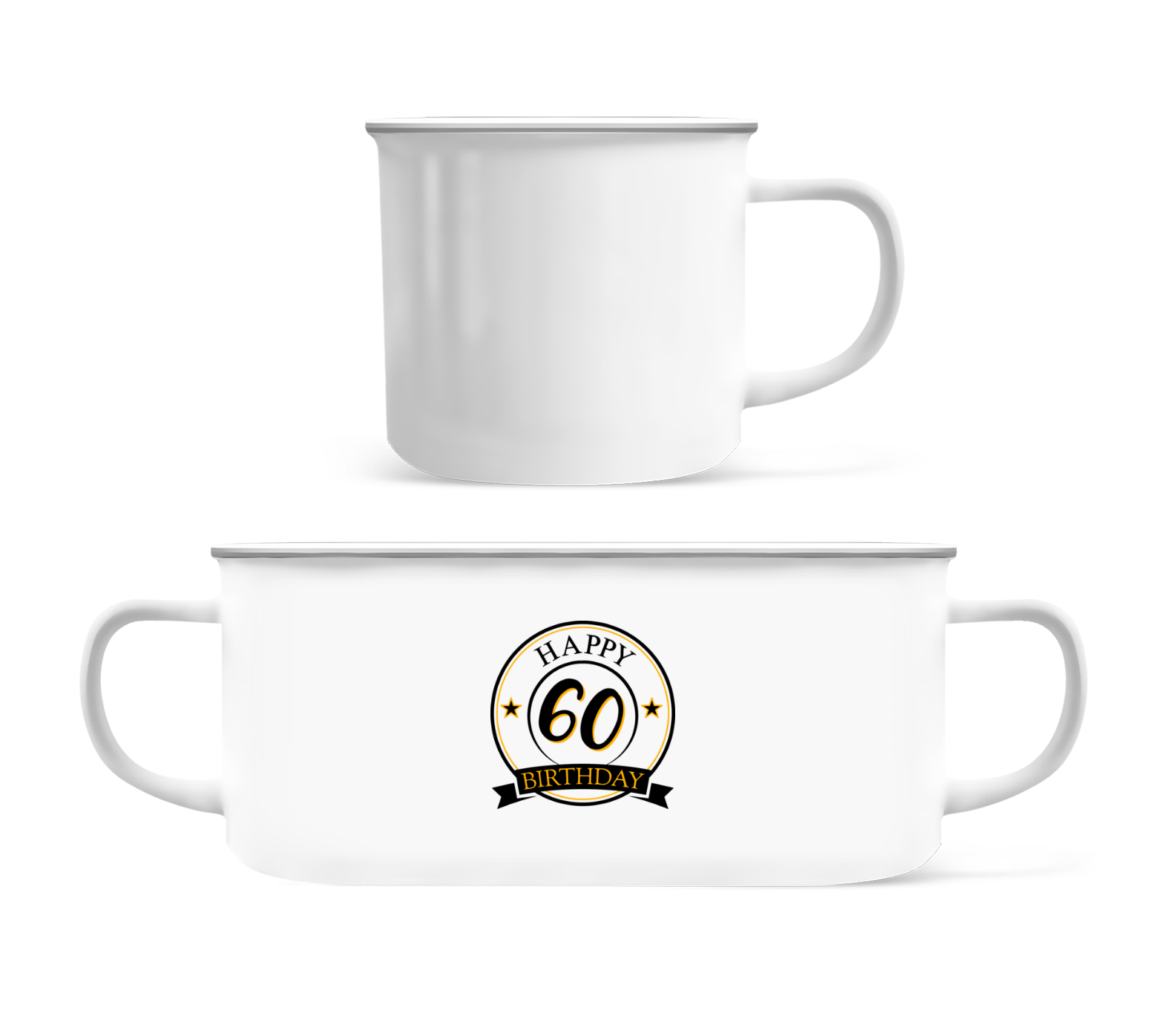 Happy Birthday 60 · Tasse Émaillée