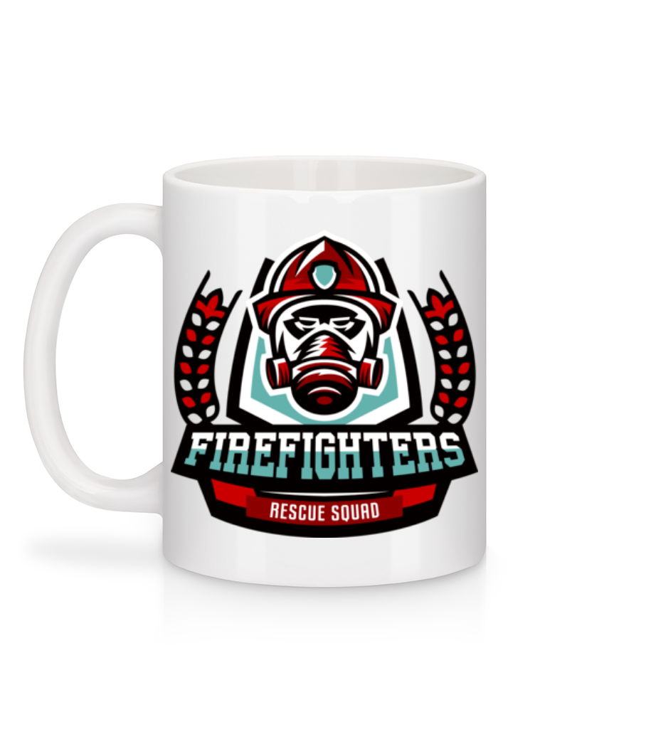 Aperçu: Firefighters Rescue Squad - Mug en céramique blanc - Blanc - Derrière