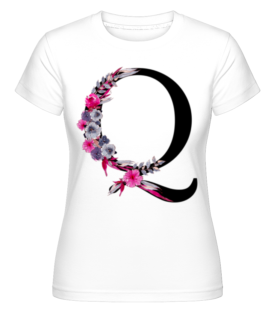 Fleurs Initiale Q ·  T-shirt Shirtinator femme
