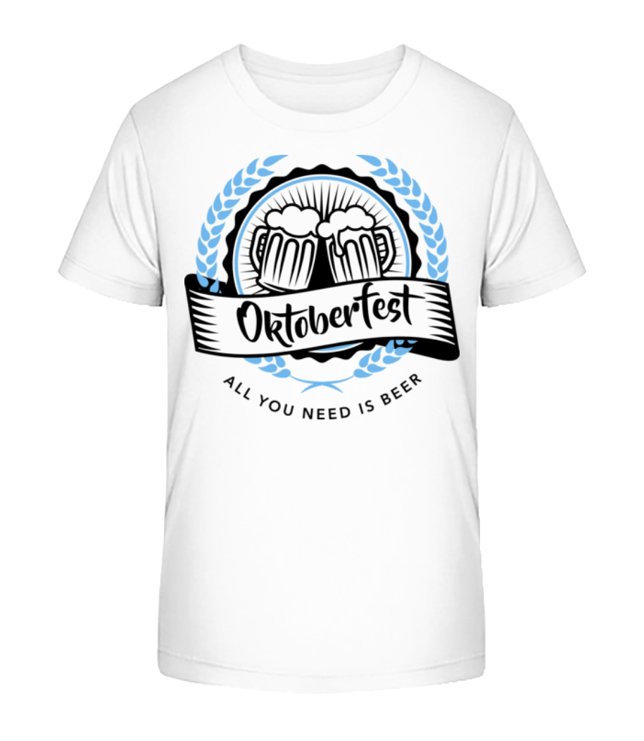 Aperçu: All You Need Is Beer - T-shirt bio Enfant Stanley Stella 2.0 - Blanc - Devant