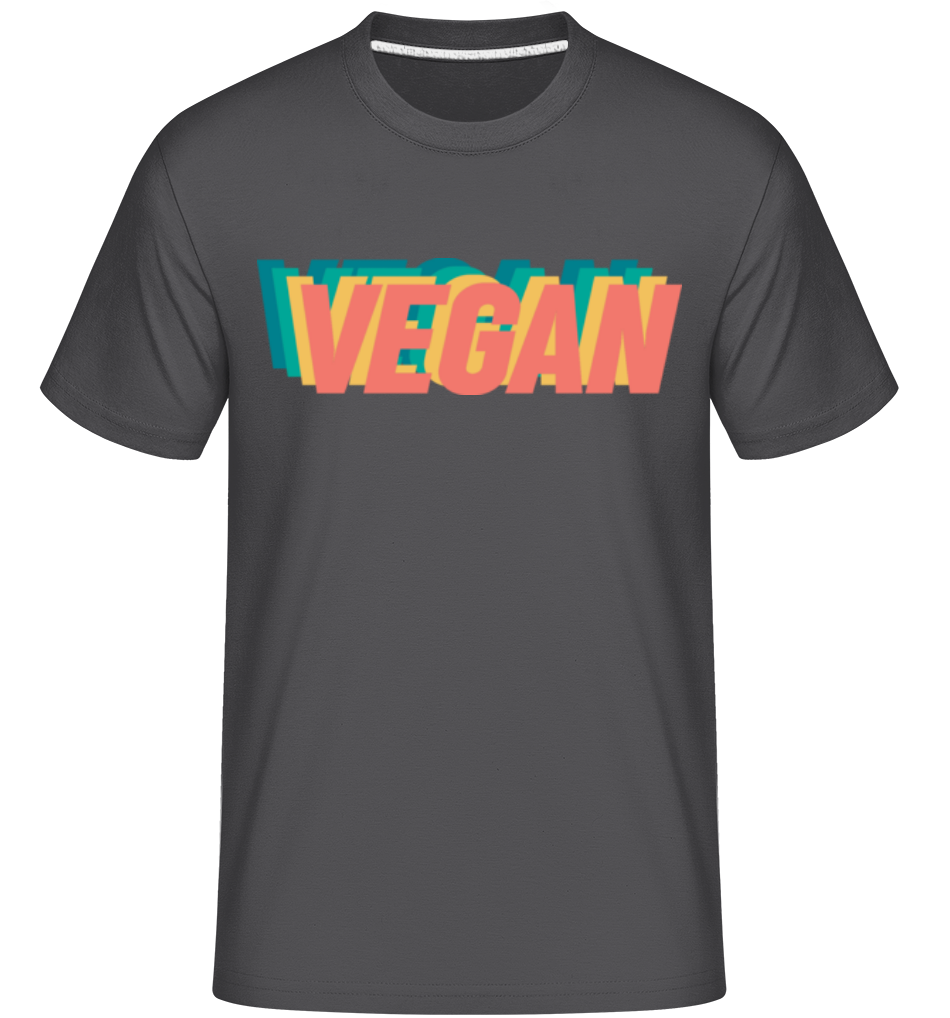 Aperçu: Vegan -  T-Shirt Shirtinator homme - Anthracite - Devant