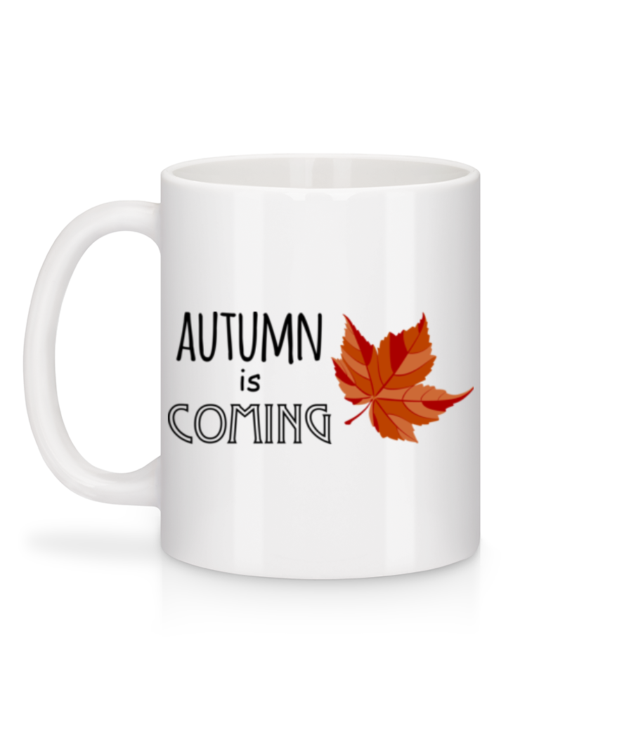 Autumn Is Coming - Mug en céramique blanc - Blanc - Derrière