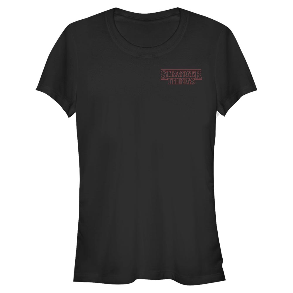 Netflix - Stranger Things - Logo Stranger Red Outline Pocket - Femme T-shirt