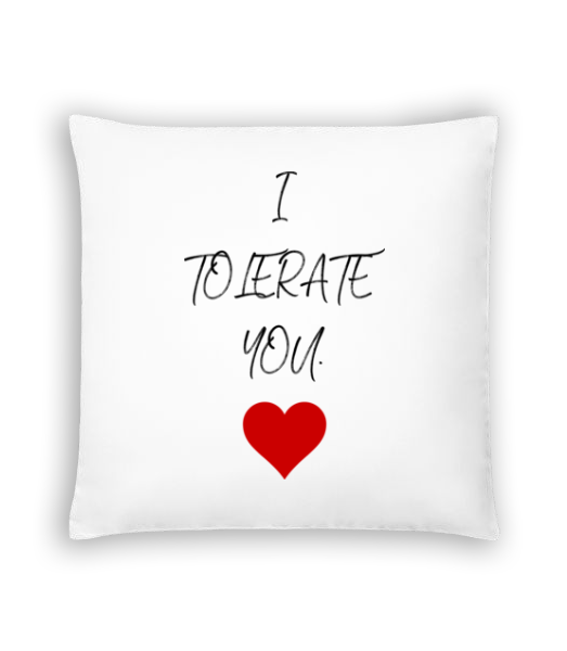 I Tolerate You - Coussin - Blanc - Devant