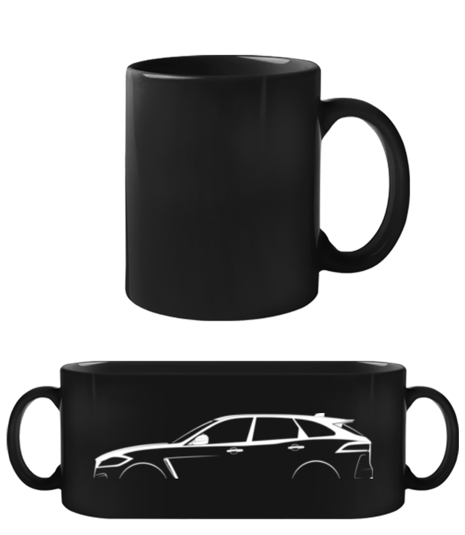 Aperçu: 'Jaguar F-Pace SVR' Silhouette - Tasse Noire - Noir - Devant