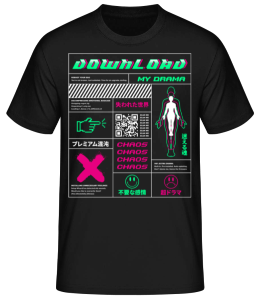 Y2K Download My Drama - T-shirt standard Homme - Noir - Devant