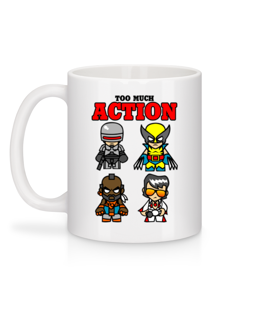 Action - Mug en céramique blanc - Blanc - Derrière