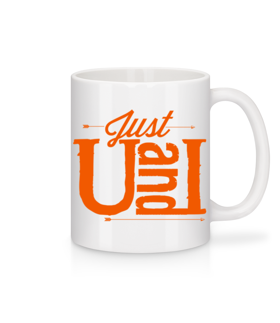 Just U And I Orange · Mug en céramique blanc