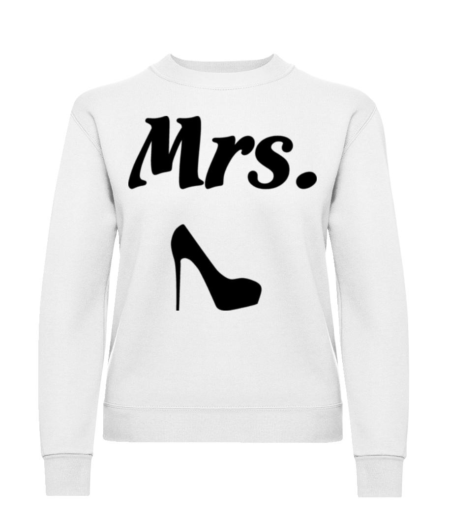Mrs. Wedding - Sweatshirt Femme - Blanc - Devant
