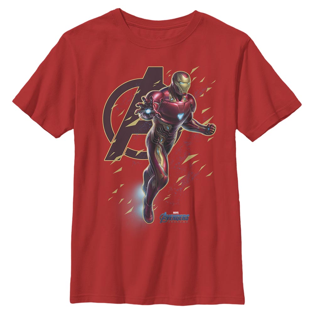 Aperçu: Marvel - Avengers Endgame - Iron Man Suit Flies - Enfant T-shirt - Rouge - Devant