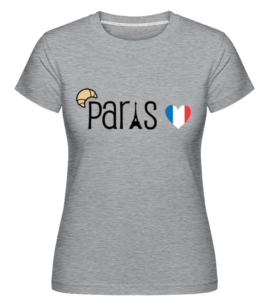 Aperçu: Paris Logo -  T-shirt Shirtinator femme - Gris chiné - Devant
