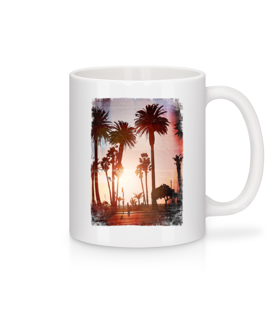 Promenade Palmiers · Mug en céramique blanc