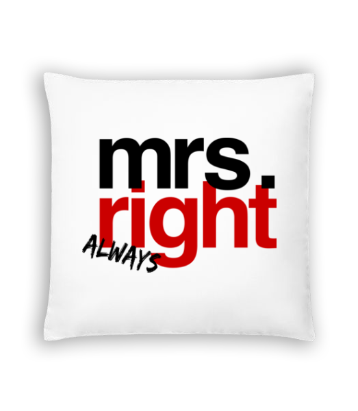 Mrs. Always Right Logo · Coussin