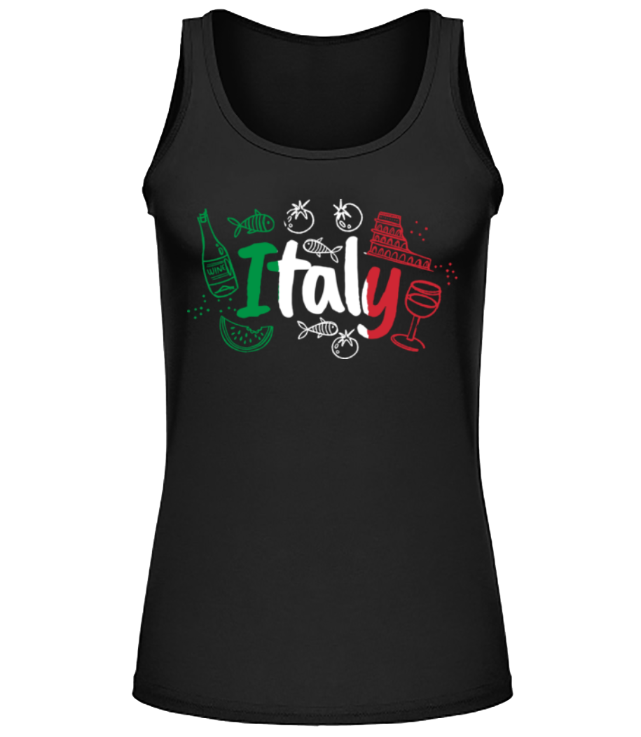 Aperçu: Italy - Débardeur Femme - Noir - Devant